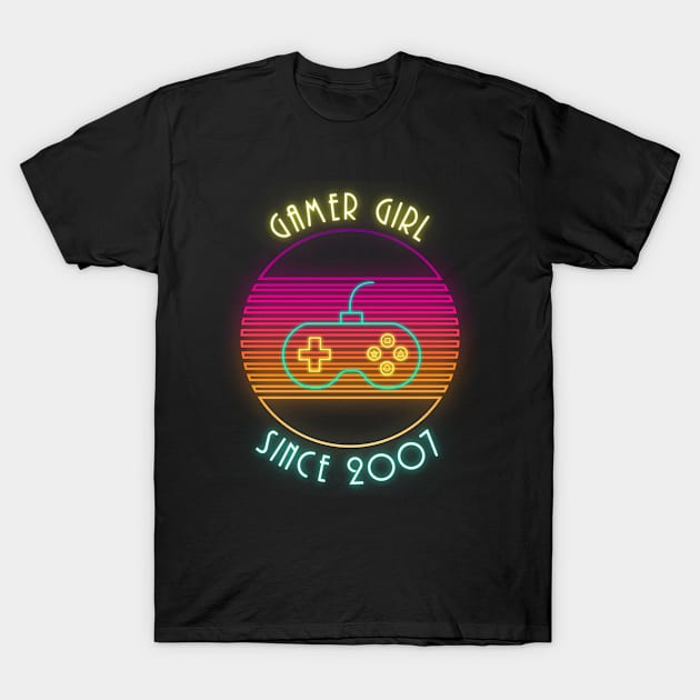 Gamer Girl Since 2007 T-Shirt by EyraPOD